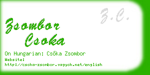 zsombor csoka business card