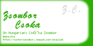 zsombor csoka business card